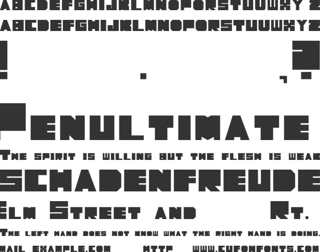 Resurrected! font preview