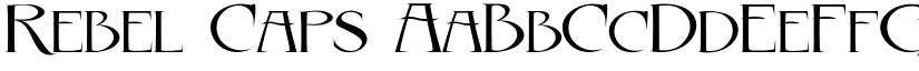 Rebel Caps font