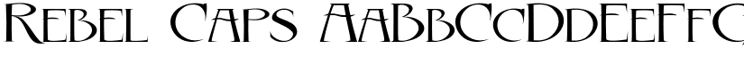 Rebel Caps font
