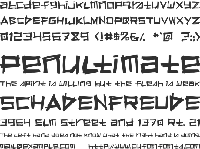 Squeeg font preview