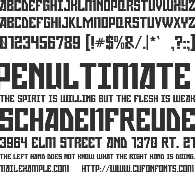 Gagarin font preview