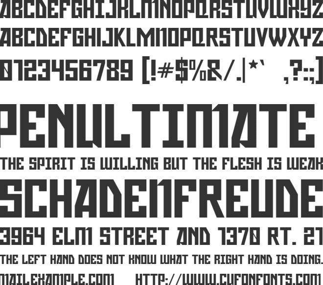 Gagarin font preview