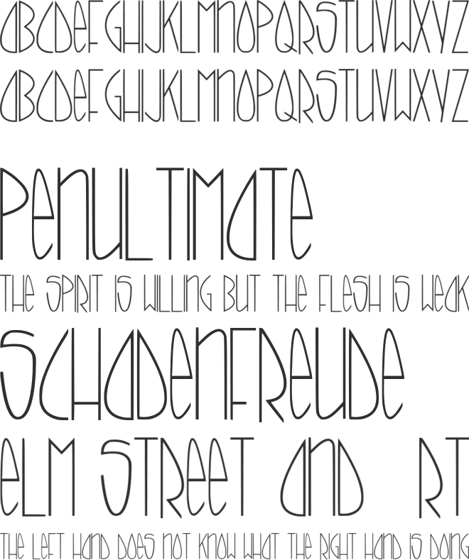 Call it Skinny font preview