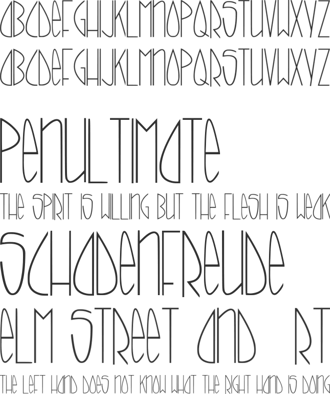Call it Skinny font preview