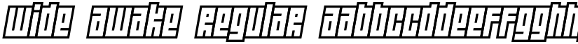 Wide awake Regular font