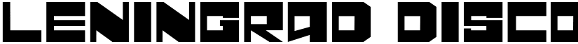 Leningrad Disco Regular font