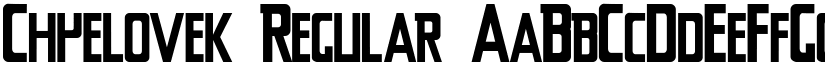 Chyelovek Regular font