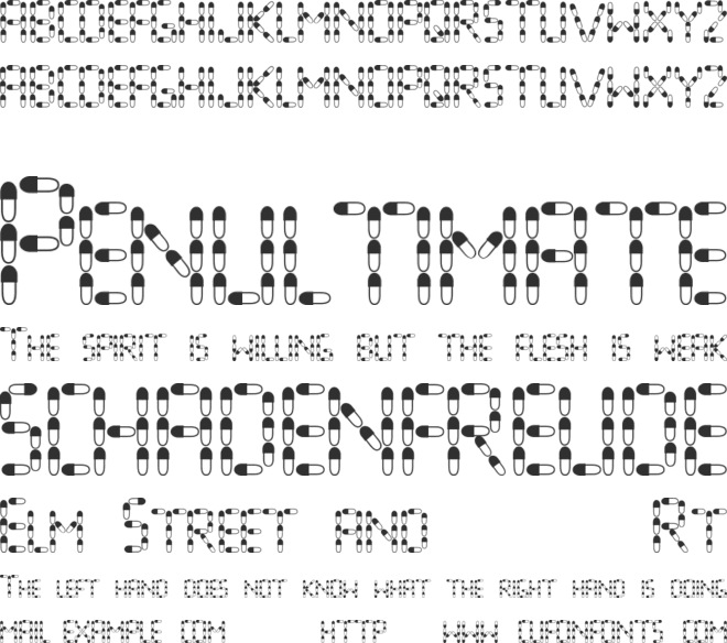 pills are good font preview