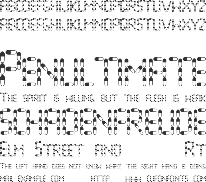 pills are good font preview