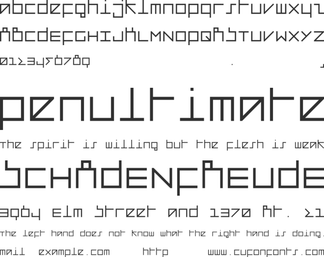 Mod Quad S font preview