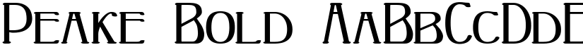 Peake Bold font