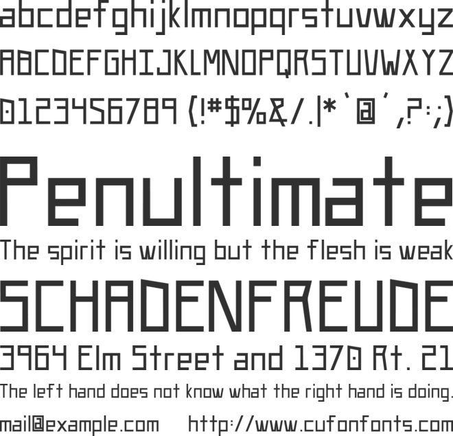 UA Squared font preview
