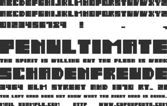 Salmiak  Rounded font preview