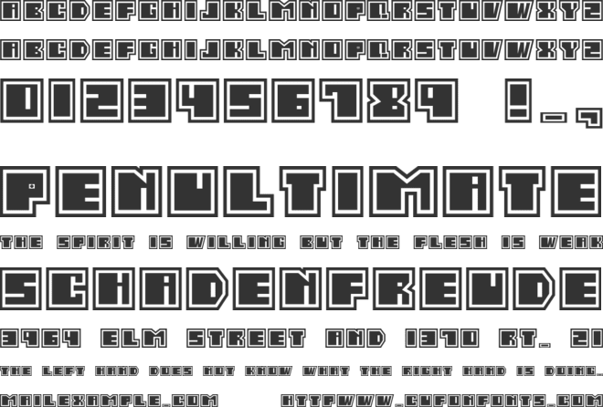 Salmiak College font preview