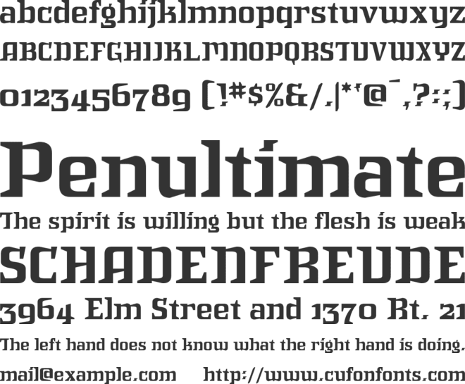 Intruder Alert font preview