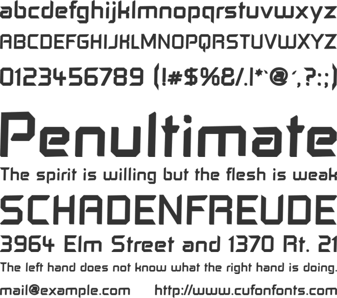 Control Freak Upset font preview