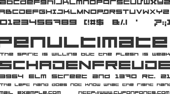 Megaton font preview