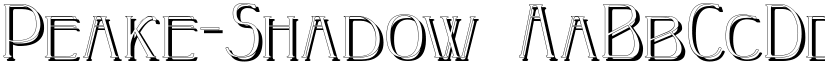 Peake-Shadow font
