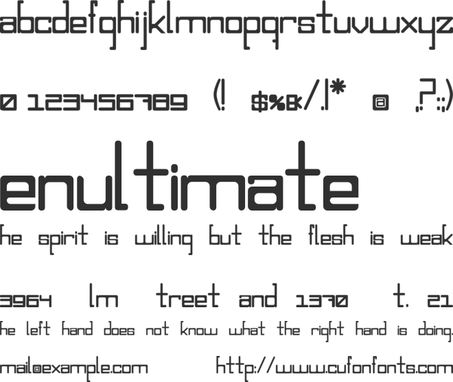SquircleCirquare font preview