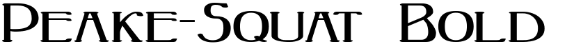 Peake-Squat Bold font