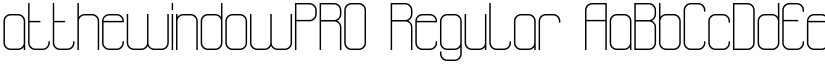 atthewindowPRO Regular font