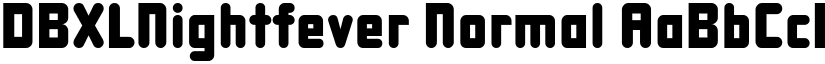 DBXLNightfever Normal font