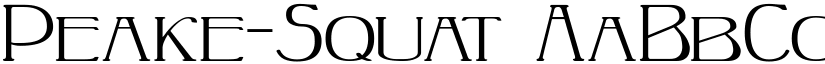 Peake-Squat font