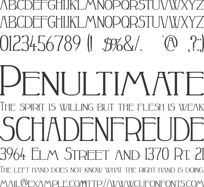 Peake font preview