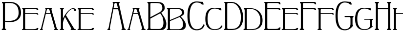 Peake font