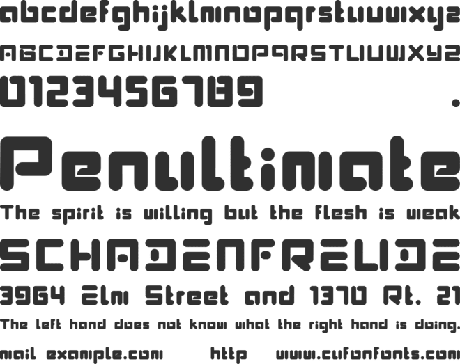 Lein Future font preview