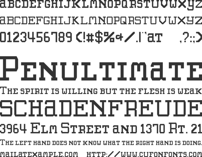 North Woods font preview