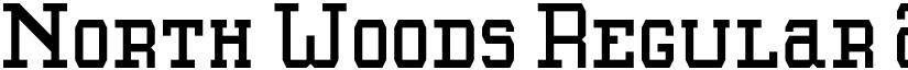 North Woods Regular font