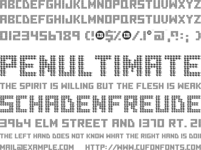 houndstooth font preview