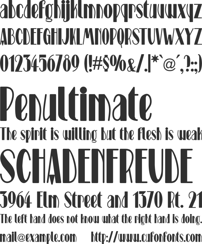 Stage font preview