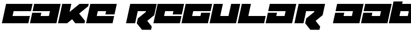 cake Regular font