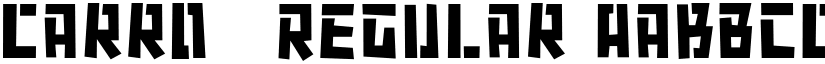 carro￿ Regular font