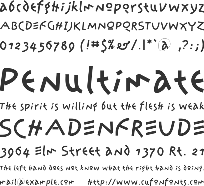 KleinsAmazon font preview