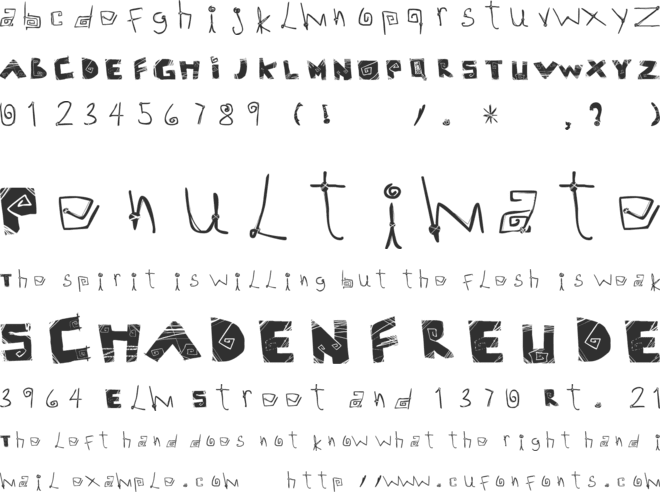 Adry of Hanabi font preview