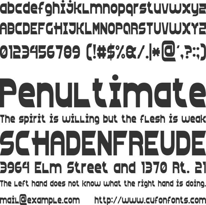 Clear Line 7 font preview