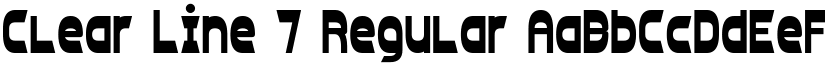 Clear Line 7 Regular font