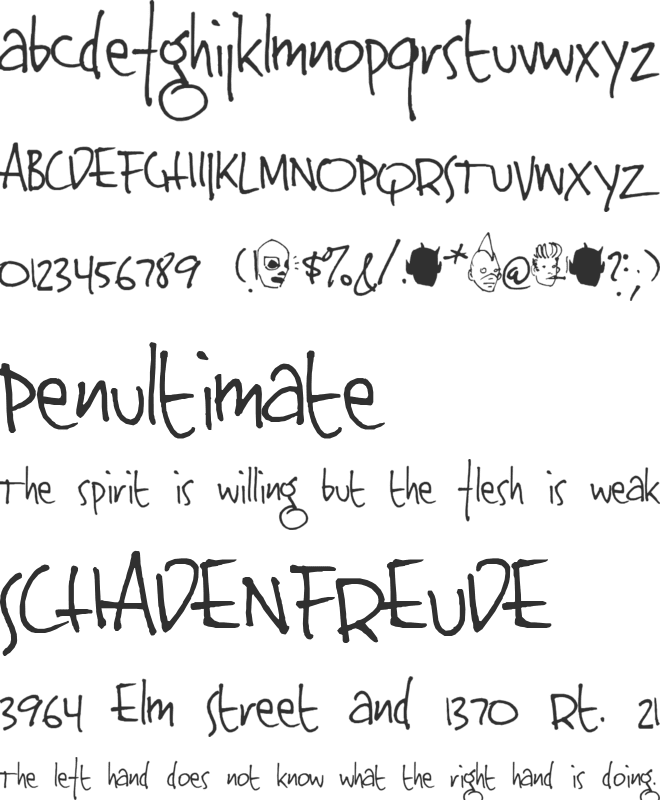 Jinky font preview