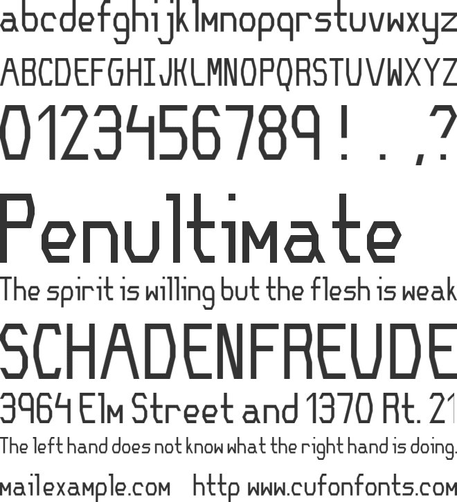 Plutonium NBP font preview