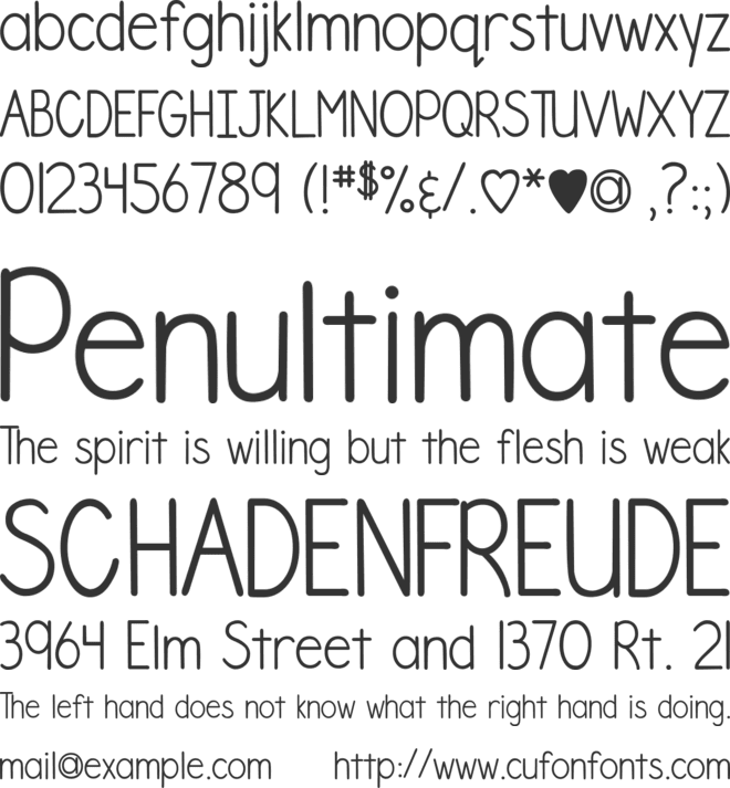 DJB Number 2 Pencil font preview