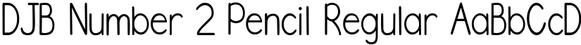 DJB Number 2 Pencil Regular font