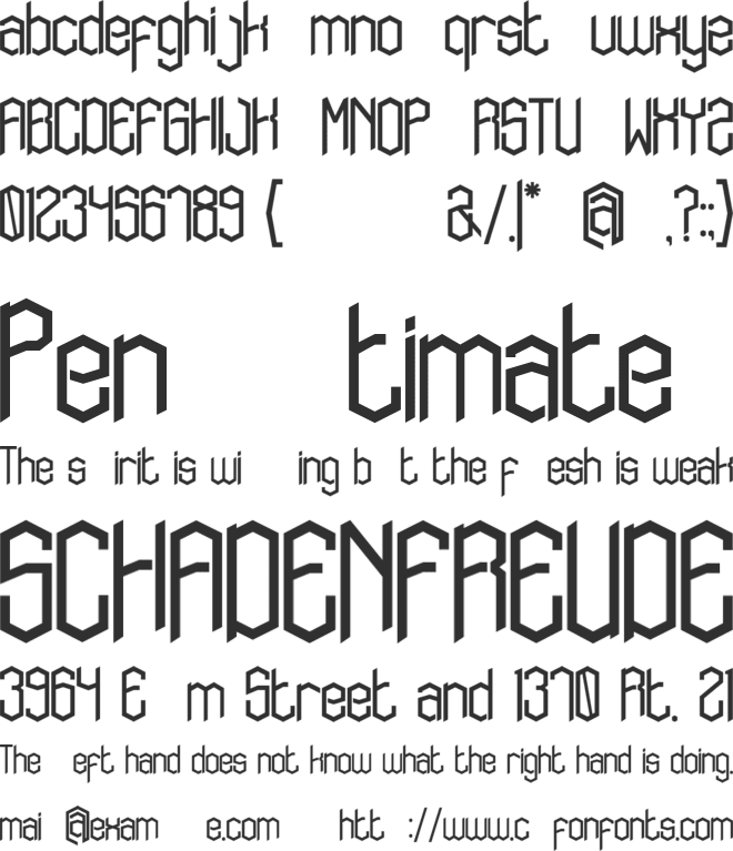 afsda font preview