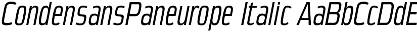 CondensansPaneurope Italic font