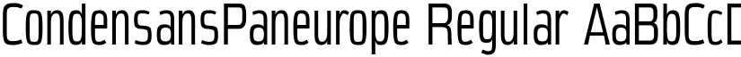 CondensansPaneurope Regular font