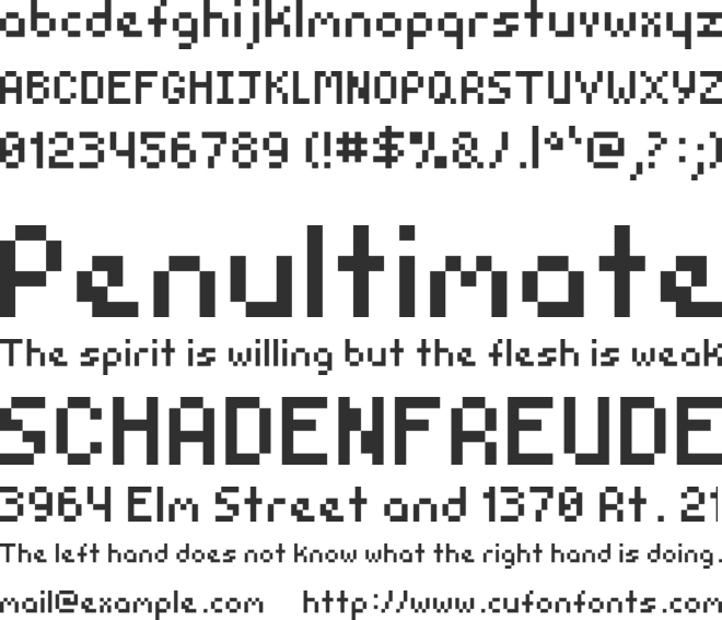 Pocket Pixel font preview