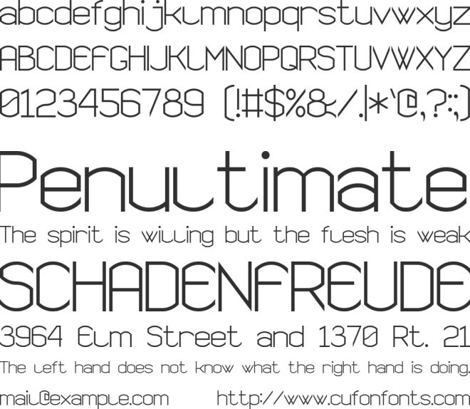 Semi Rounded Sans Serif 7 font preview