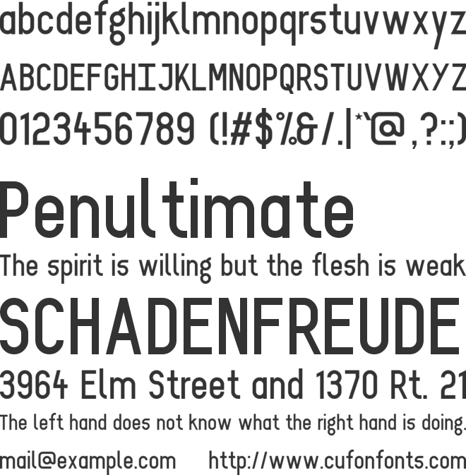 WLM Road Sans font preview